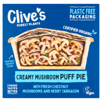 Creamy Mushroom Puff Pie with Fresh Chestnut Mushrooms and Herby Tarragon 235g
