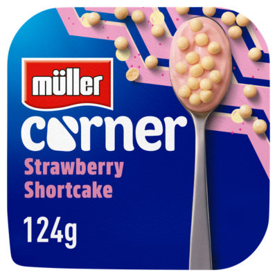 Muller Corner Strawberry Yogurt with White Chocolate Shortcake Balls