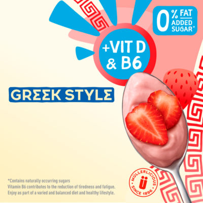 Light Greek Style Strawberry Yogurt 4 x 115g thumbnail 3