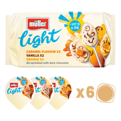 Light Fat Free Yogurts with Chocolate Sprinkles