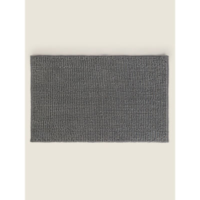 Steel Grey Chenille Bath Mat thumbnail 2