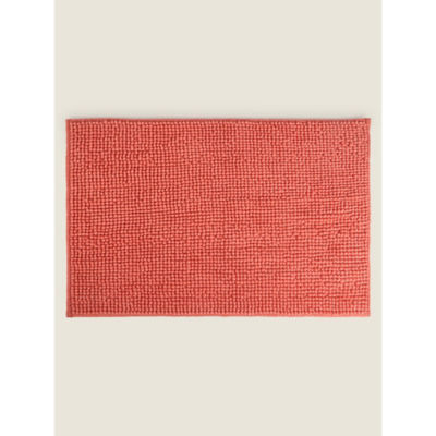 Chenille Bath Mat - Coral