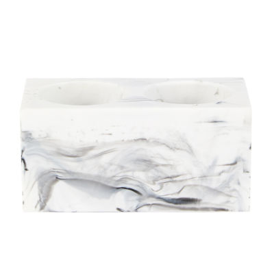 White Marble Effect Toothbrush Holder