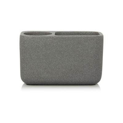 Sandstone Effect Charcoal Toothbrush Organizer