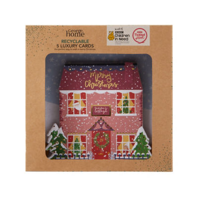 3D House Luxury Christmas Cards - Set of 5