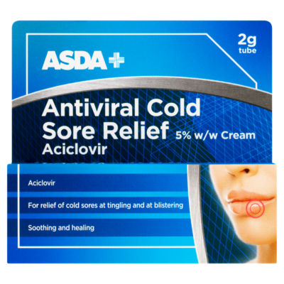 Antiviral Cold Sore Relief 5% w/w Cream Tube 2g