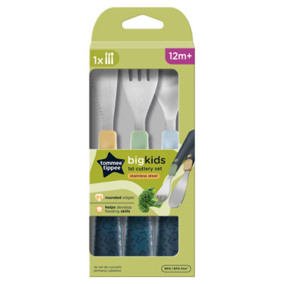 Stainless Steel First Cutlery Set, Rounded Edges, 12m+ thumbnail 2