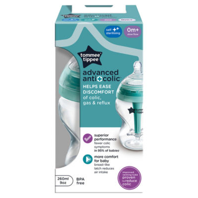 260ml Advanced Anti-Colic Baby Bottle, Slow-Flow Breast-Like Teat