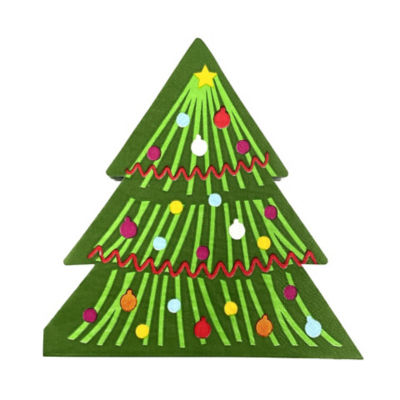 Shaped Christmas Tree Napkins