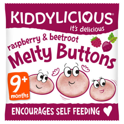 Kiddylicious Raspbery & Beetroot Melty Buttons Baby Snacks