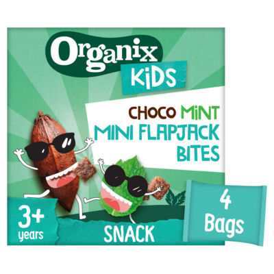 Organix KIDS Choco Mint Mini Flapjack Bites Snacks Multipack 3 years+