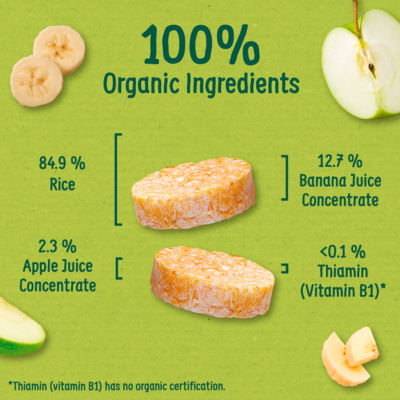 Organix Banana Rice Cake Clouds Organic Baby Snacks 7 months+