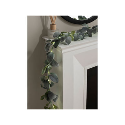 Green Lambs Ear Decorative Light Up Garland thumbnail 2