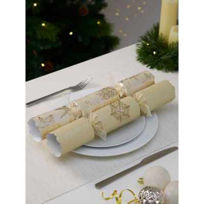 Gold-Tone Luxury Christmas Cracker - Set of 6