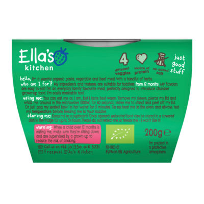 Ella's kitchen Pasta Bolognese with Red Peppers 12+ Months 200g thumbnail 4
