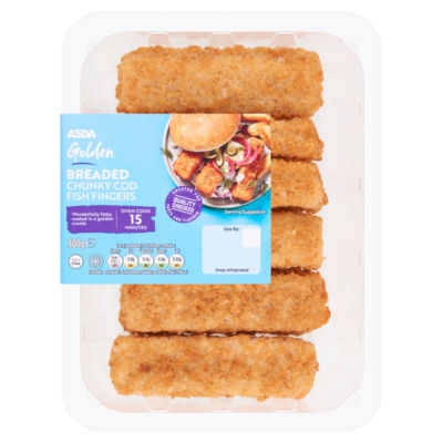 Golden Breaded Chunky Cod Fish Fingers 300g