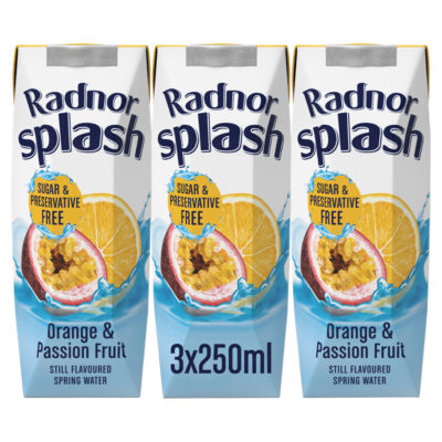 Orange & Passion Fruit Still Flavoured Spring Water 3 x 250ml thumbnail 2