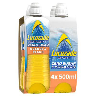 Sport Drink Zero Sugar Orange & Peach 4 x 500ml thumbnail 2