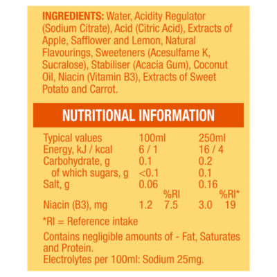 Sport Drink Zero Sugar Orange & Peach 4 x 500ml thumbnail 3