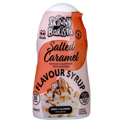 The Skinny Food Co. Barista Shots Salted Caramel Flavour Syrup Concentrate with Sweetener 60ml