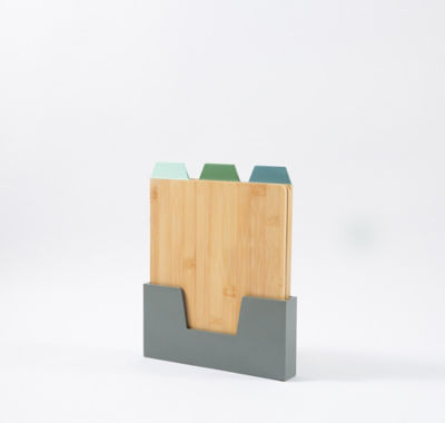 Tab Chopping Board 3 Piece Set with Stand thumbnail 2