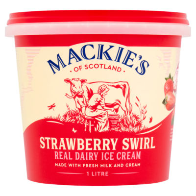 Strawberry Swirl Real Dairy Ice Cream