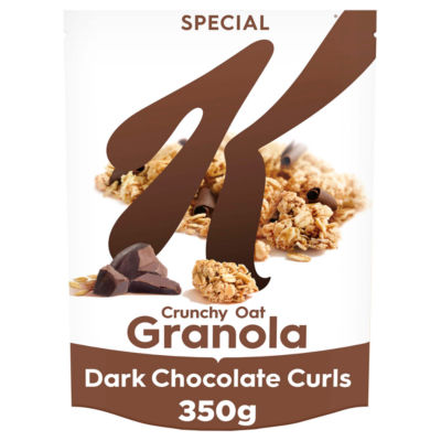 Special K Crunchy Oat Granola Dark Chocolate Curls 350g thumbnail 2