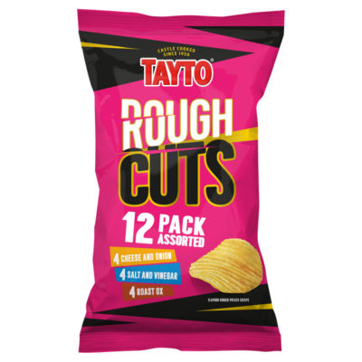 Rough Cuts Assorted Flavour Ridged Potato Crisps 12 x 25g thumbnail 2