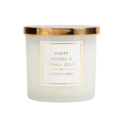 Classic White Woods and Tonka Bean Double Wick Candle thumbnail 2