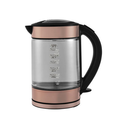 Rose Gold 1.7L Smoked Glass Kettle GGK402RG-22 thumbnail 2