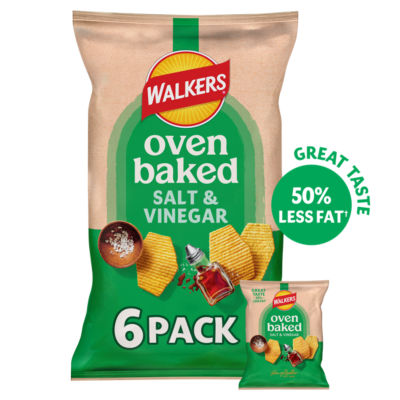 Baked Salt & Vinegar Snacks Multipack Crisps 6x22g thumbnail 2