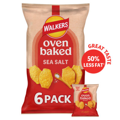 Baked Sea Salt Multipack Snacks Crisps 6 x 22g thumbnail 2