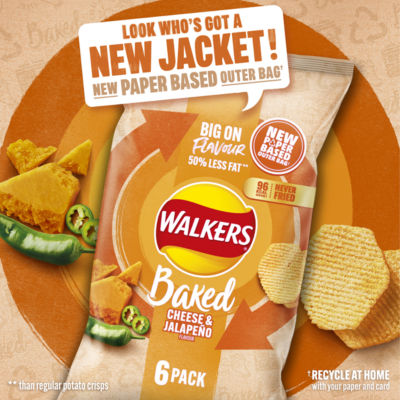Baked Cheese & Jalapeño Multipack Snacks Crisps 6 x 22g thumbnail 3