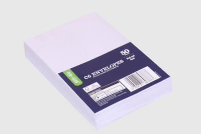 C6 White Envelope 50 Pack