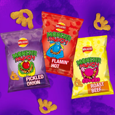 Monster Munch Roast Beef Multipack Snacks Crisps 6x20g thumbnail 4
