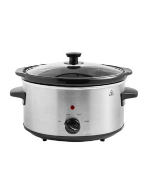 3L Slow Cooker - Stainless Steel thumbnail 2