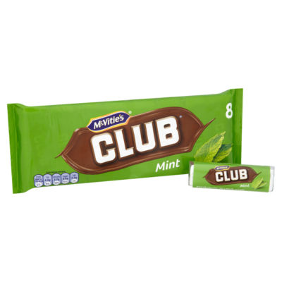 Club Mint Chocolate Biscuit Bars 8pk thumbnail 3