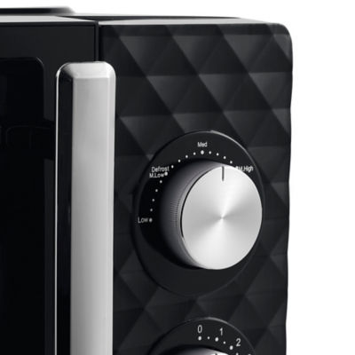 Black 17L Diamond Texture Manual Microwave Oven thumbnail 3
