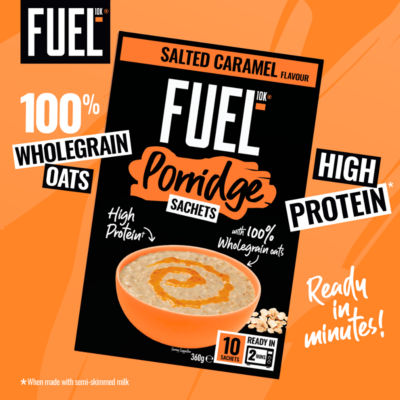 Salted Caramel Protein Porridge Oat Cereal Sachets 10x36g thumbnail 3
