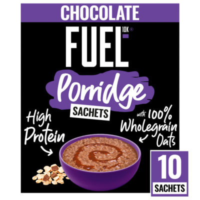 FUEL10K Chocolate Protein Porridge Sachets Oat Cereal Sachets 10x36g thumbnail 2