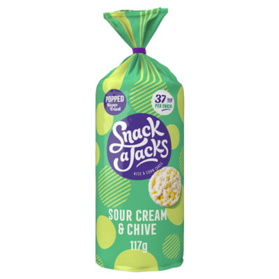 Sour Cream & Chive Snacks Rice Cakes Sharing Crisps 117g thumbnail 2