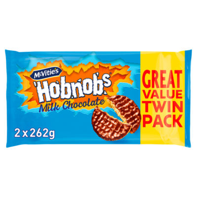 Milk Chocolate Hobnobs Biscuits - The Oaty One Twin Pack 2 x 262g, 524g thumbnail 2