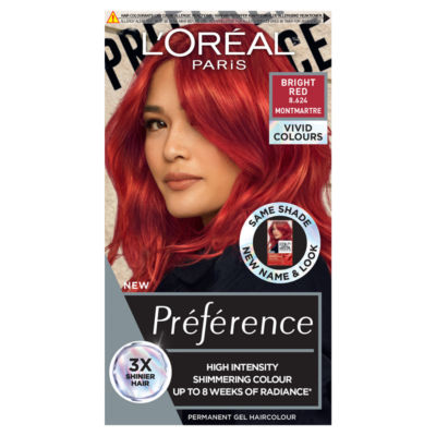 Preference Vivids 8.624 Bright Red: Long-lasting, high-intensity permanent hair colour. thumbnail 2