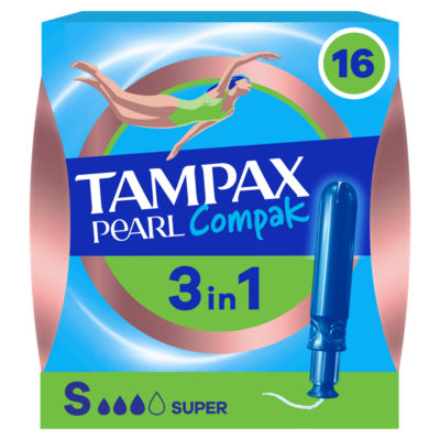 Pearl Compak Super Tampons With Applicator x16 thumbnail 2