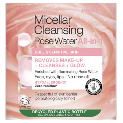 Micellar Rose Water, Gentle face Cleanser & Makeup Remover, Cleanse & Glow Formula, 700ml thumbnail 3