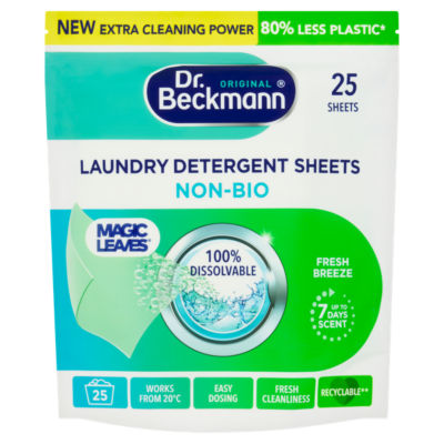 Magic Leaves Laundry Detergent Sheets NON-BIO 25 Sheets Spring Fresh