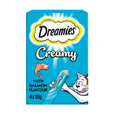Creamy Snack Cat & Kitten Treat with Salmon 4 x 10g thumbnail 2