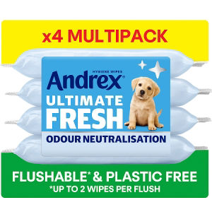 Andrex Ultimate Fresh Wipes Odour Control Quad Pack, 4 x 36 Moist Tissues