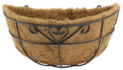 Wall Basket With Coco Liner (Heart Style) 12 Inch thumbnail 2