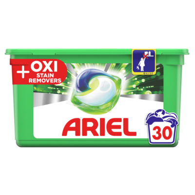 All-in-1 Pods +OXI Stain Removers Effect Washing Liquid Capsules, 30 Washes thumbnail 2